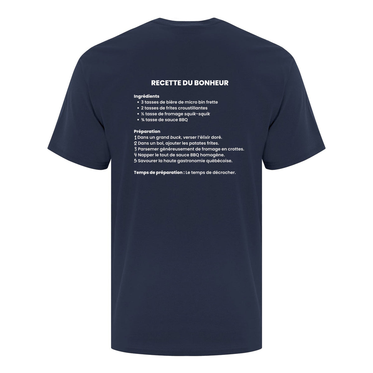 T-shirt "Recette du bonheur" imprimé