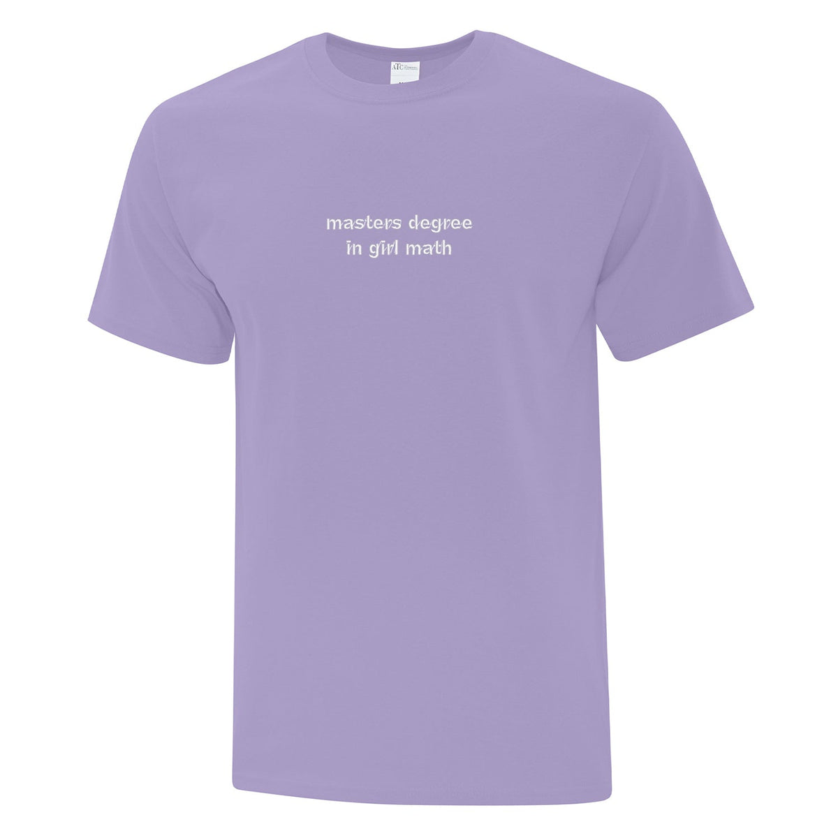 T-shirt "Masters Degree In Girl Math" brodé