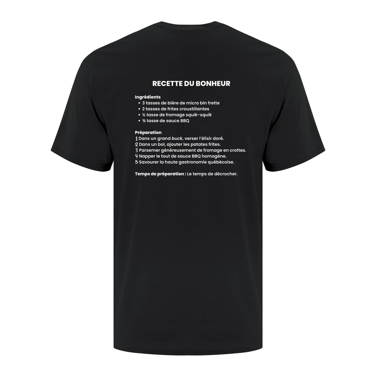 T-shirt "Recette du bonheur" imprimé