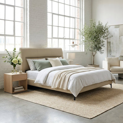 Haven Premium Faux Leather Platform Bed