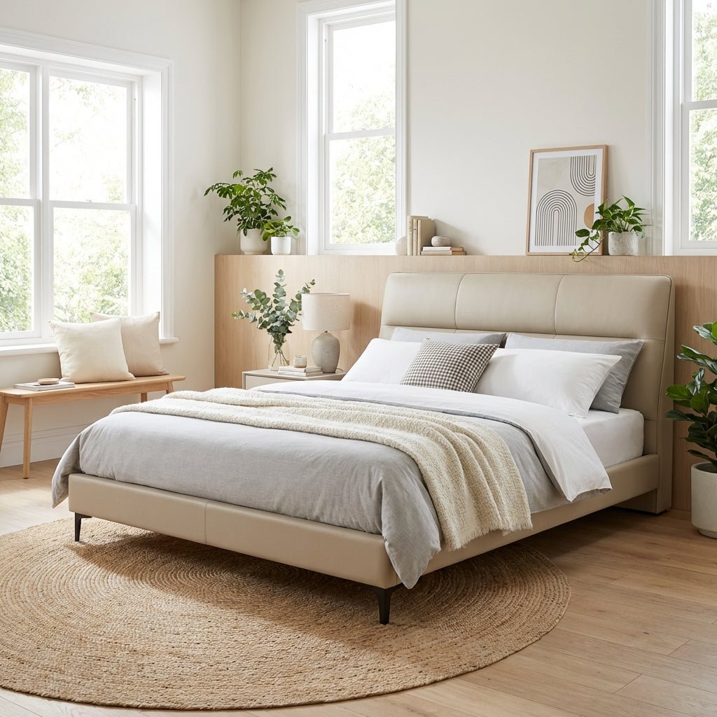 Haven Premium Faux Leather Platform Bed