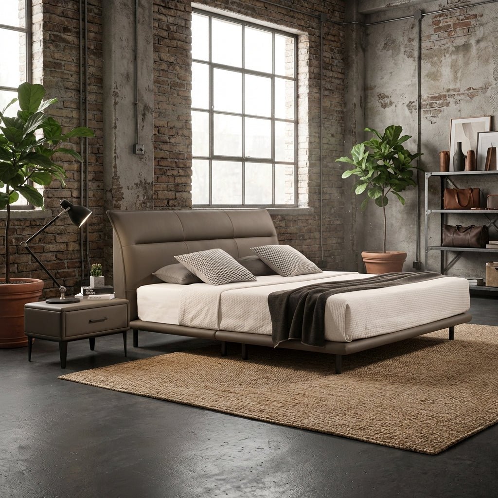 Hudson Leather Bed