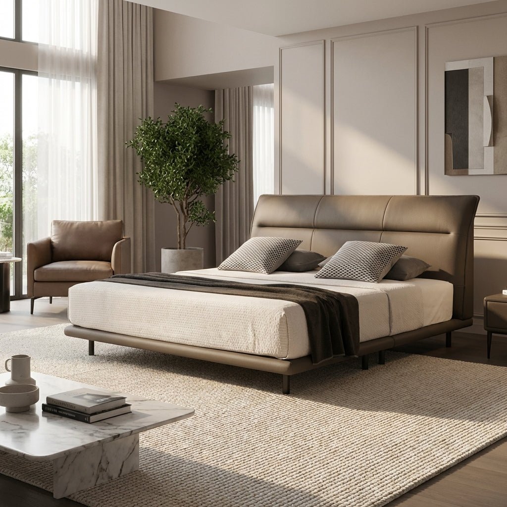 Hudson Leather Bed