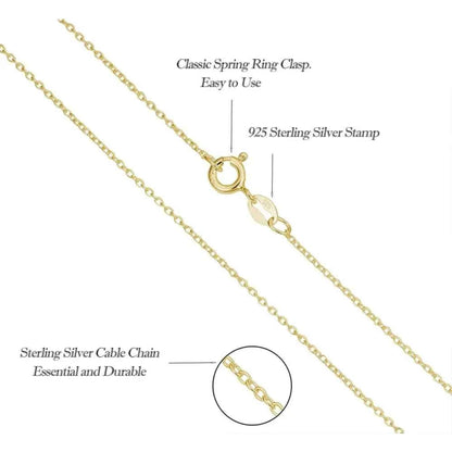 Timeless Elegance: 925 Sterling Silver Adjustable Necklace Chain For Women