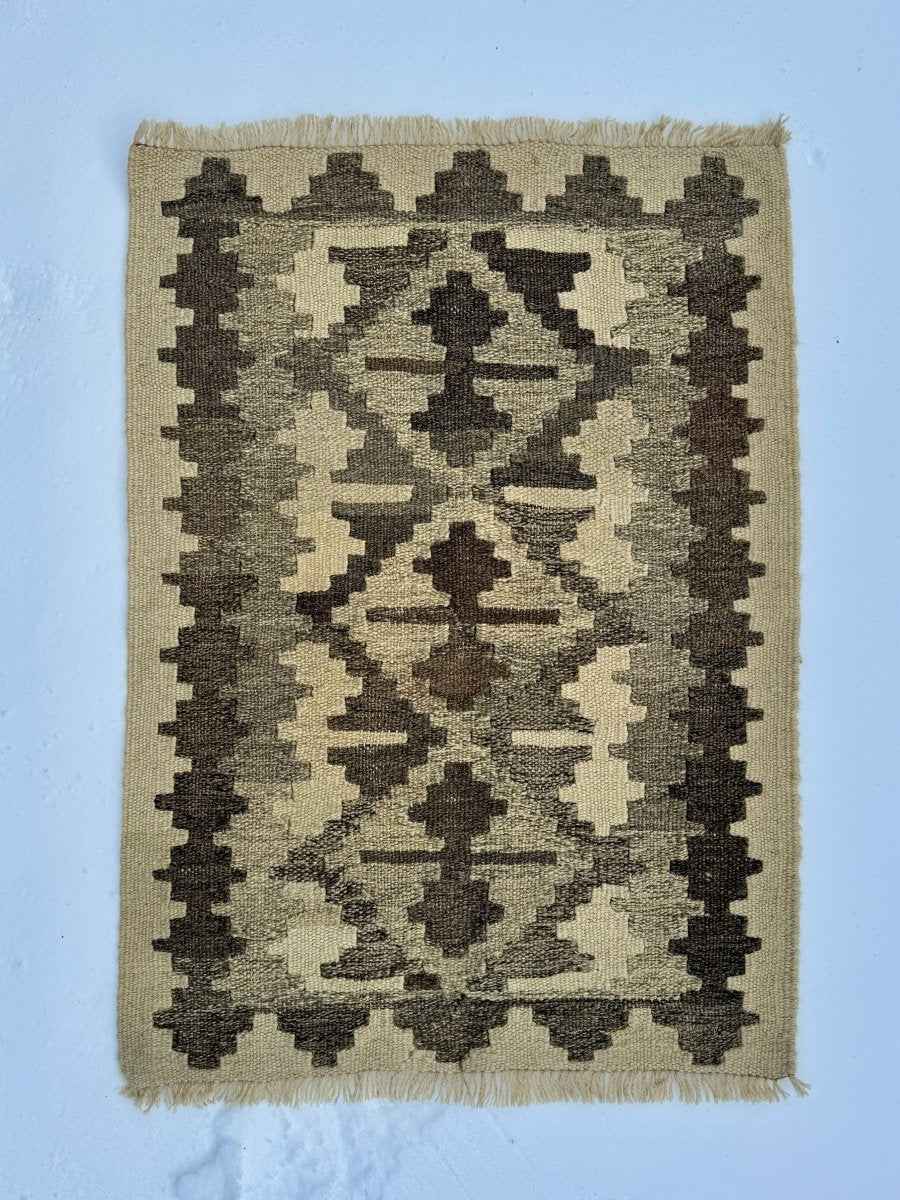ON HOLD | Tiny Persian Qashqai Kilim | 2' 1" x 2' 11"