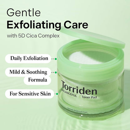 Torriden Balanceful Cica Toner Pad 180ml / 60pads
