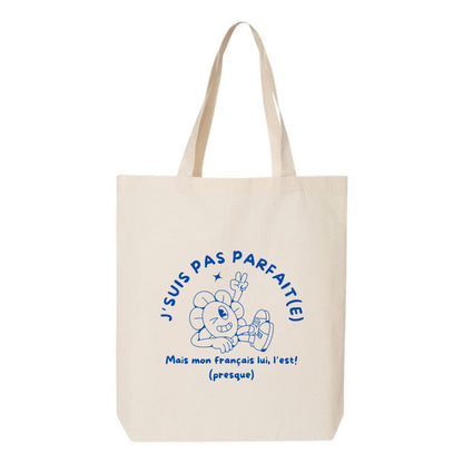 Tote bag "J'suis Pas Parfait(e)" imprimé