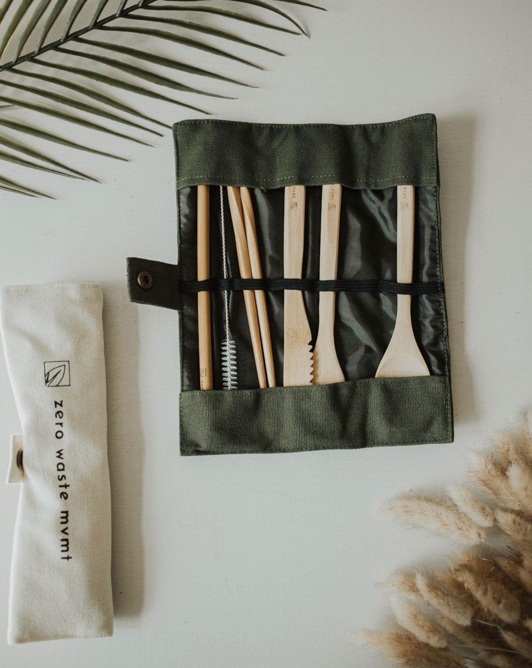 Travel Bamboo Utensil Set With Pouch