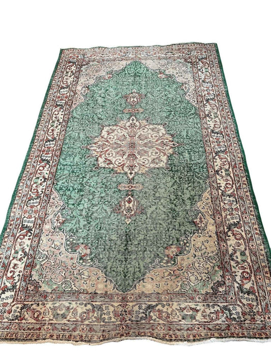 Vintage Turkish Oushak Rug | 9’ 1" x 5’ 6”