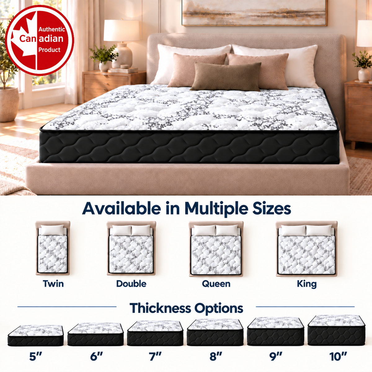 UltraFlex® ESSENCE Gel Memory Foam Mattress with Bio-Based Foam – Made in Canada