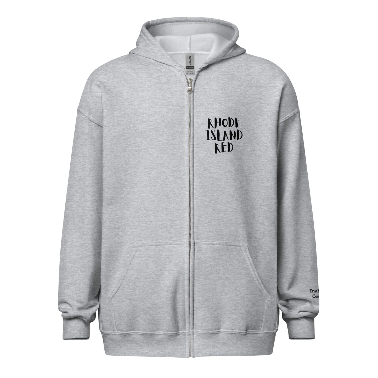 Rhode Island Red Unisex heavy blend zip bunny hug (hoodie)
