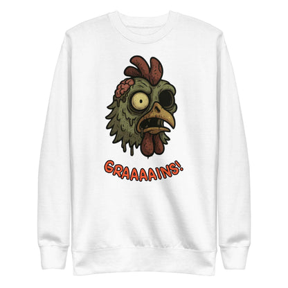 Halloween Zombie Chicken Unisex Premium Sweatshirt