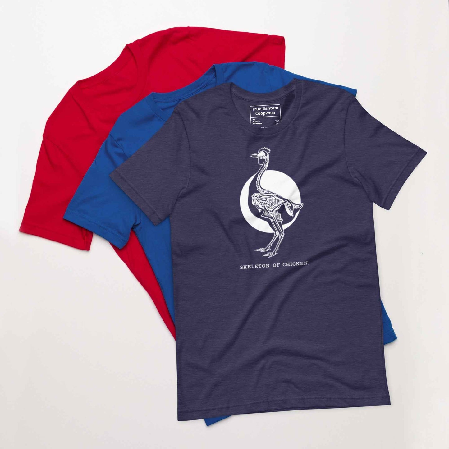 Retro Chicken Skeleton Unisex t-shirt