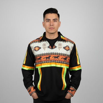 Ribbon Shirt with Horses