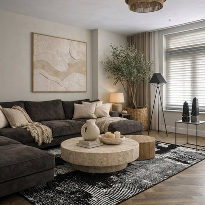 Urban Ink Distressed Woven Carpet