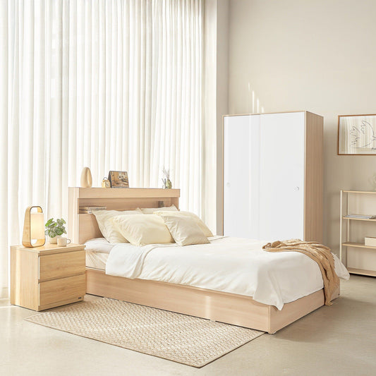 Vienna Bedroom Set: Storage Bed & Sliding Wardrobe Combo
