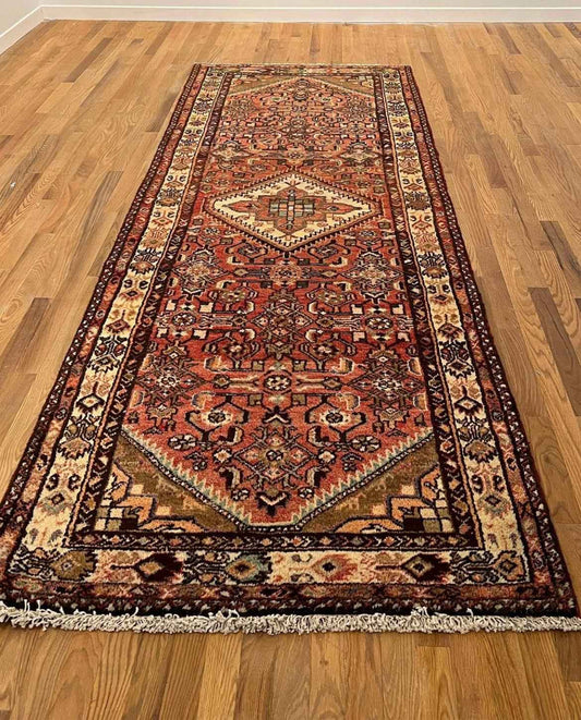 Vintage Hamadan Runner | 9' 8" x 3' 5"