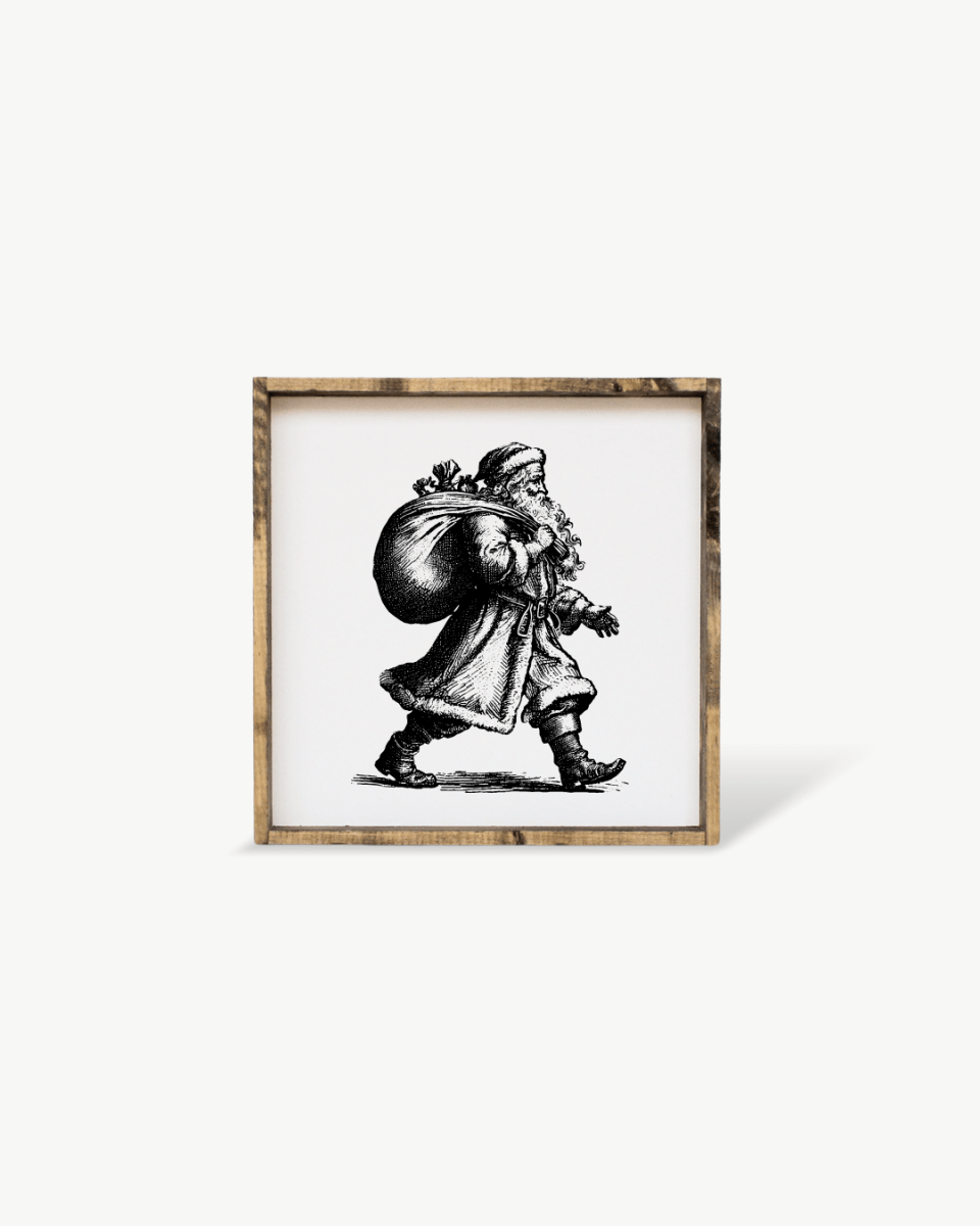 Vintage Santa - Framed Christmas Print - AURABAGS SHOP