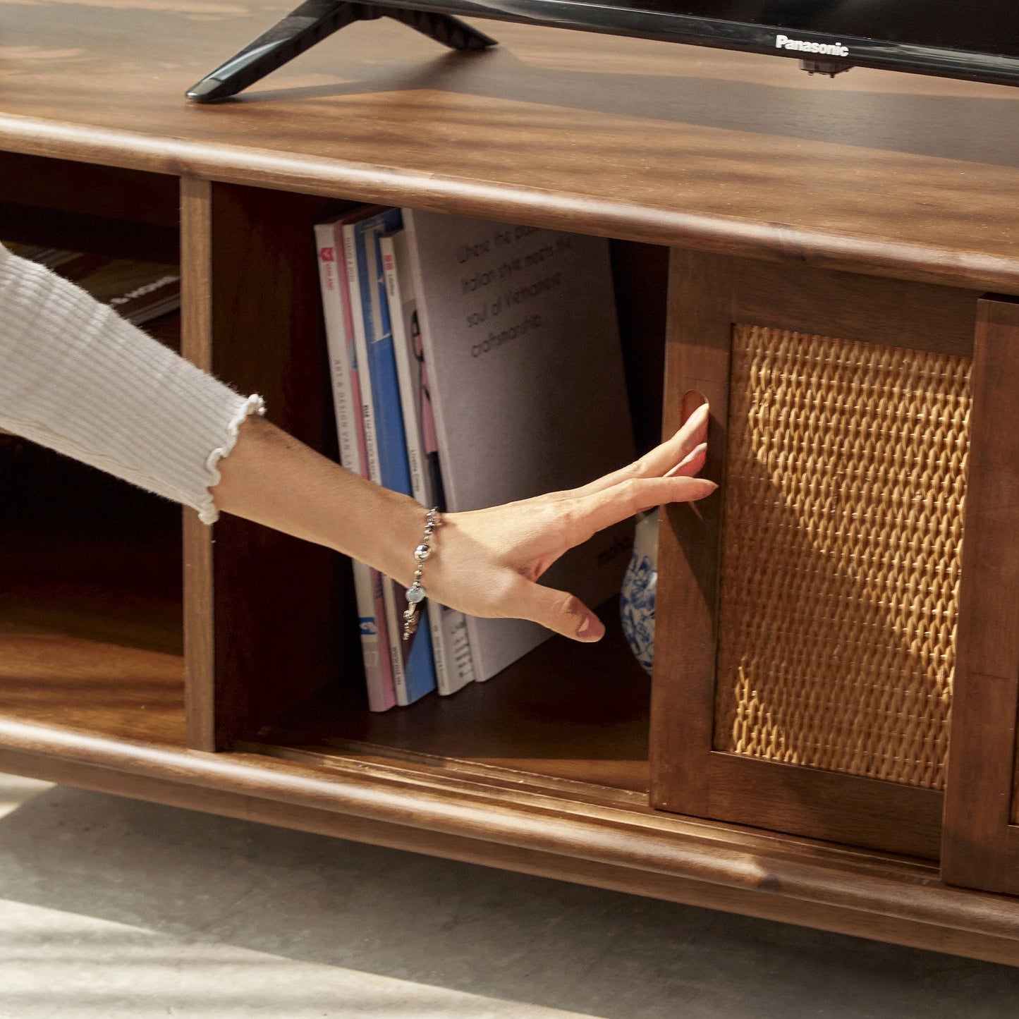 Vline 301 Acacia Wood TV Media Console