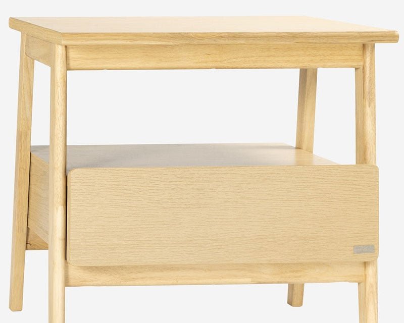 Vline 801 Natural Oak Wood Bedside Table