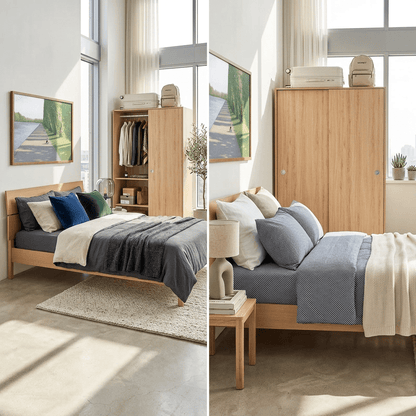 Vline Vienna Bedroom Combo: Sliding Wardrobe and Bed