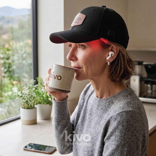 Kivo Red & Near-Infrared LED Therapy Cap - Portable & Battery-Powered