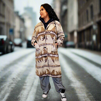 OLDTRIBES™ Long Coat (wool) No Hood (Beige)